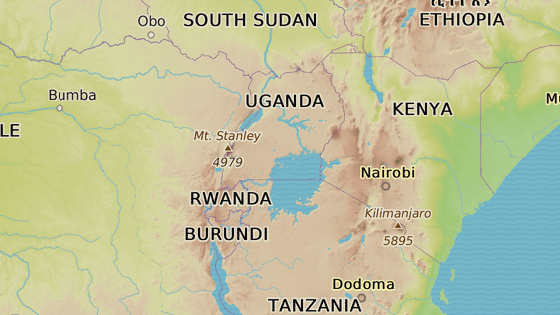 Oblast Kanungu le na zpad Ugandy u hranic s Demokratickou republikou Kongo.