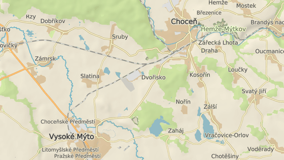 Místo startu (zelená značka) a následné nehody dělilo pouze několik stovek metrů. Místo startu (zelená značka) a následné nehody dělilo pouze několik stovek metrů.