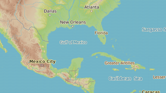 Belize (modr) a Sarasota (erven)