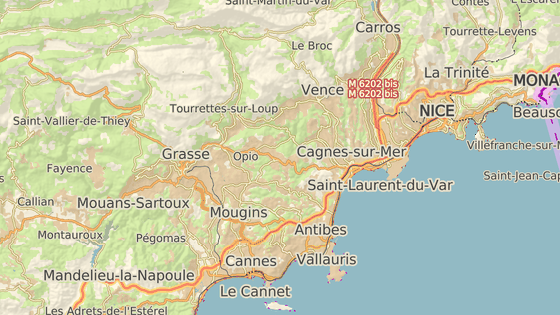 tok se odehrl na jihu Francie nedaleko Cannes