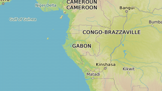 Gabon se nachz na zpadnm pobe Afriky