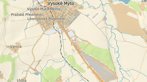 Poloha čerpací stanice u silnice I/35 za Vysokým Mýtem, kde muž ztratil peněženku. Poloha čerpací stanice u silnice I/35 za Vysokým Mýtem, kde muž ztratil peněženku.
