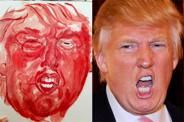 Sarah Levy namalovala Donalda Trumpa. Menstruaní krví.