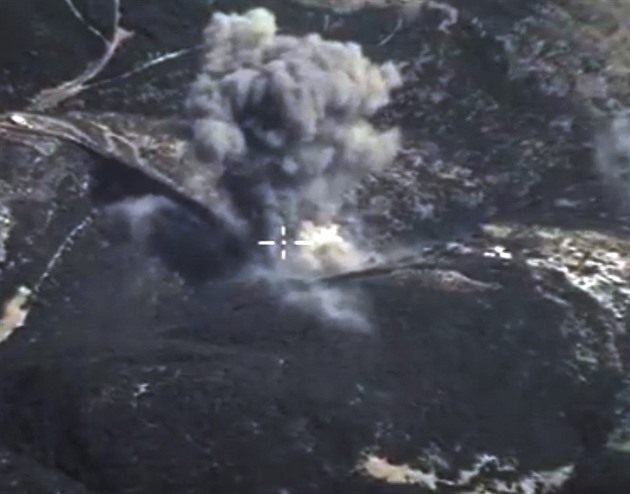 Rusové bombardují cíle v Sýrii