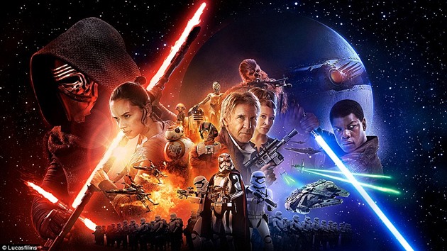 Na plakátu k nové epizod Hvzdných válek se objevil Han Solo, princezna Leia, nová postava Rena, Hvzda smrti, ale Luke Skywalker opt chybí.