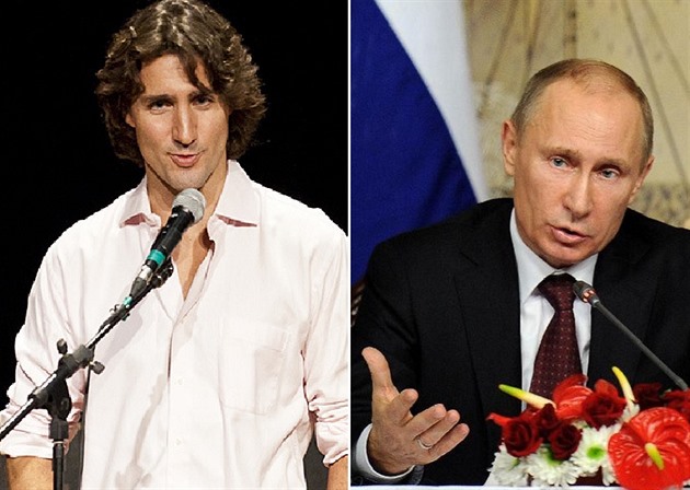 Justin Trudeau a Vladimr Putin