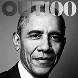Obama na oblce gay magaznu OUT.