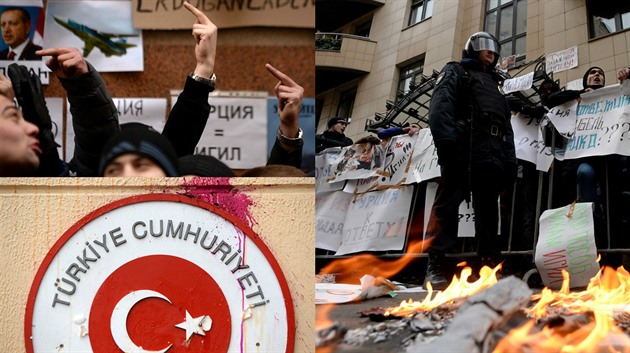 Demonstranti vzali útokem turecké velvyslanectví.
