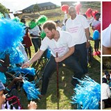 Princ Harry navtvil africk dti z Mamohato Childrens Centre.
