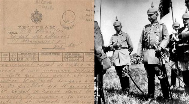 Tímto telegramem zaala ped 101 lety válka.