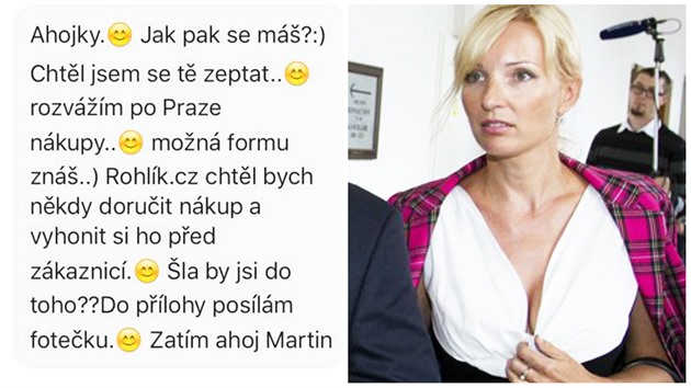 Petra obdrela textovku s tímto textem od mue, který pracuje jako kurýr v...