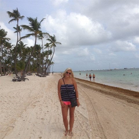 Fotografie Anety z dovolen v  Dominiknsk republice pr dn ped smrt. Podle...