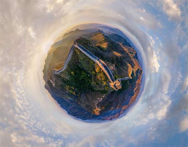 360ti stupov fotografie Velk zdi.