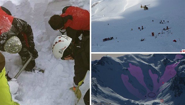 Pt skialpinist zahynulo v lavin.