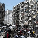 Syrsk msto Aleppo v roce 2013.