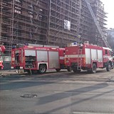 I v dopolednch hodinch byly u Nrodnho muzea hasisk vozy.