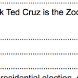 V pedvolebnm przkumu se 10% voli sklopevn domnv, e Ted Cruz je vrahem...