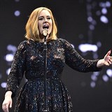 Adele na pondlnm koncert v Belfastu vystupovala s hrnekem.