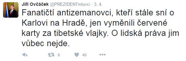 Zda tibetsk vlajky, stejn jako podle Ovkova nzoru i erven karty,...