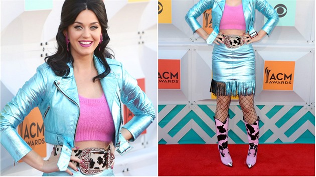 Katy Perry na událení cen CMA pedvedla bláznivý kravikový model.