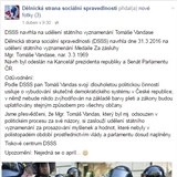 Facebook Dlnick strany sociln spravedlnosti je vivn.