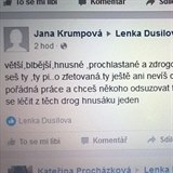 Nechutn vzkazy na facebooku Lenky Dusilov.