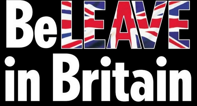 Titulní strana deníku The Sun, která vyzývá k odchodu Británie z EU. První...