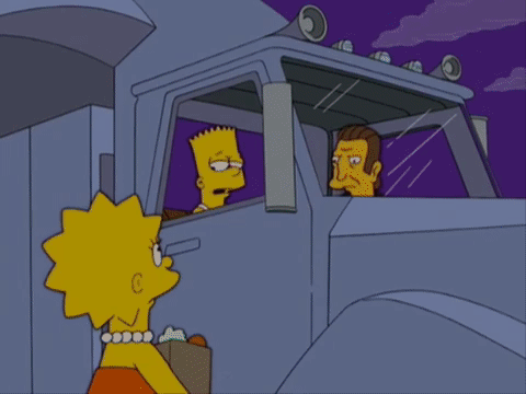 Simpsonovi - auto na auta na auta gif.