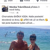 Pspvek, kter v nedli sdlela Monika na Facebooku.