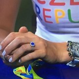 Petra Kvitov nahradila zsnubn prsten tmto perkem.