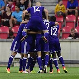 Anderlecht Brusel na Slavii jasn dominoval.