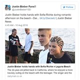 Justin Bieber a modelka Sofia Richie