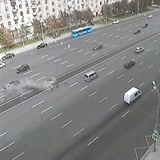 Zbry z nehody Putinovy limuzny.
