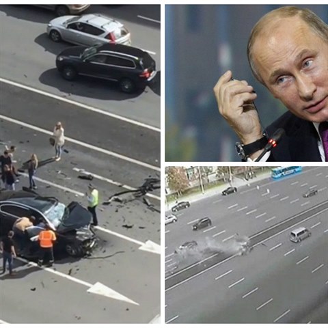 Zbry z nehody Putinovy limuzny.
