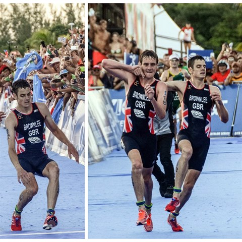 Jonny Brownlee a  Alistair Brownlee.