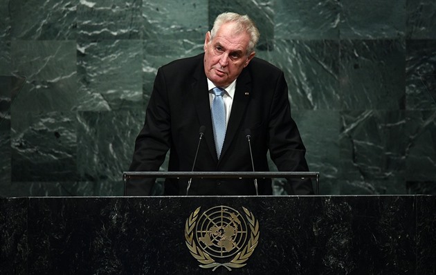 Milo Zeman na pd OSN.