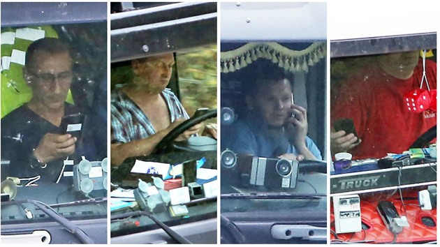 Telefonující idii kamionu nerespektují zákon.