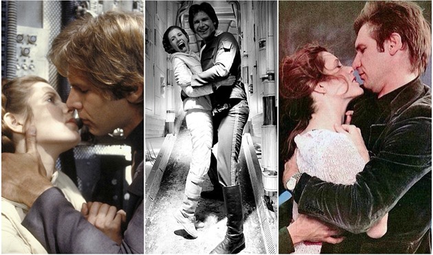 Jeden z nejkrásnjích filmových pár, princezna Leia a Han Solo, proívali...