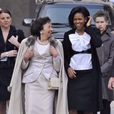 Michelle Obama pi nvtv Prahy v roce 2009.