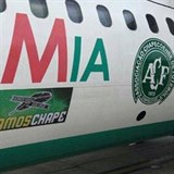 Letadlo spolenosti LaMia bylo opateno logem klubu.