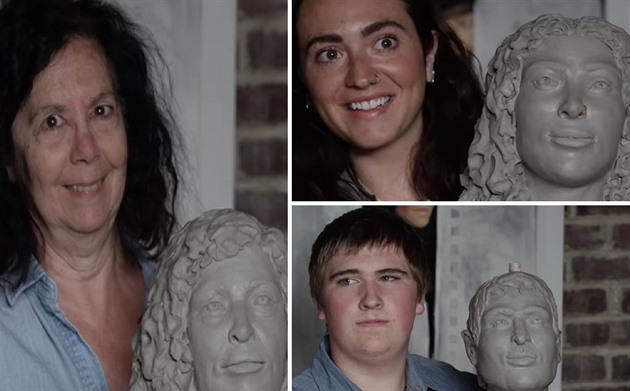 Trojice slepých lidí popisovala sochace, jak vypadají jejich blízcí, které...
