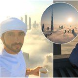 Dubajsk princ Fazza v, jak potit svoje instagramov followery.