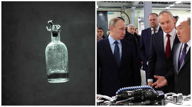Putin v továrn na elixír mládí.