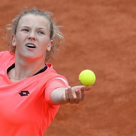 Kateina Siniakov v minulm roce na nejvtm eskm turnaji, na Prague Open,...
