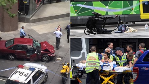 V australském Melbourne vjel ílený idi autem do davu lidí na autobusové...