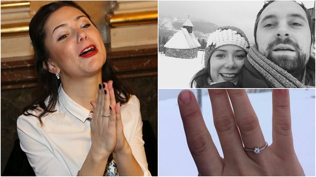 Ivana Korolová nosí zásnubní prstýnek na patné ruce.