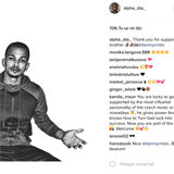 Alpha Dia si na svj Instagram pesdlel pspvek Bena Cristovaa, kter se na...