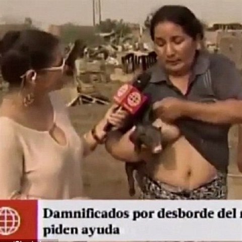 Tohle nikdo neekal. ena z Peru v reporti o povodnch v zemdlsk oblasti z...