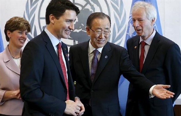 Pro generlnho tajemnka OSN Pan Ki-Muna byl Trudeau jednm ze sttnk,...