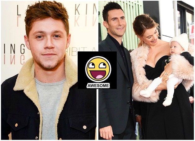 Niall Horan / Adam Levine s rodinou